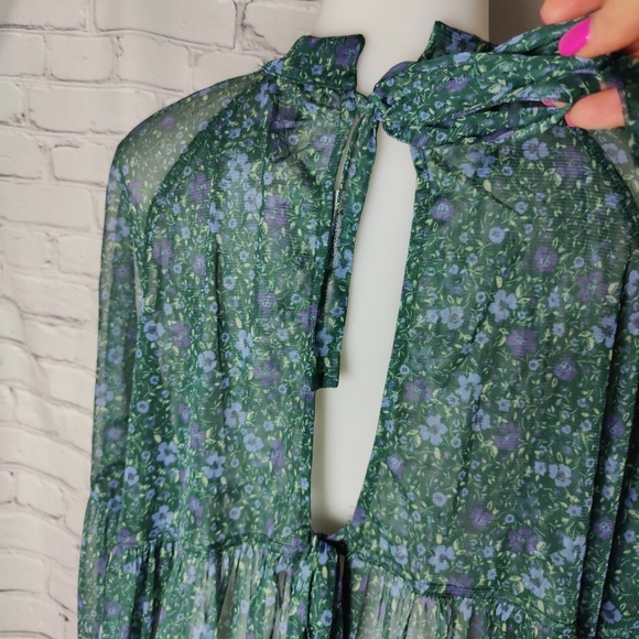 Free People Sweet Heart Top in Emerald Combo Size Small NWT - Picture 5 of 7